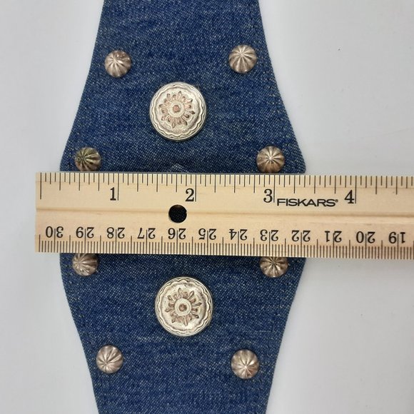 Vintage Denim Jean Rhinestone 1980's Concho stud's - Picture 14 of 16